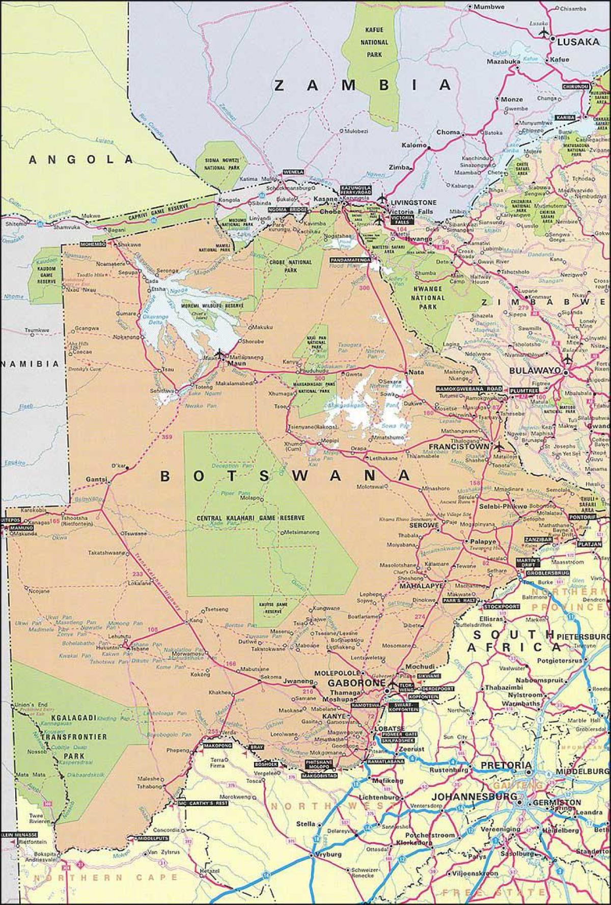 газрын зураг Ботсван
