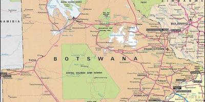 Авто замын газрын зураг нь Ботсван